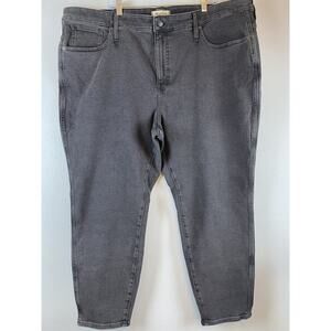 NEW Madewell Sz 28W 10" High-Rise Skinny Black Starky Wash Jeans Women's Plus